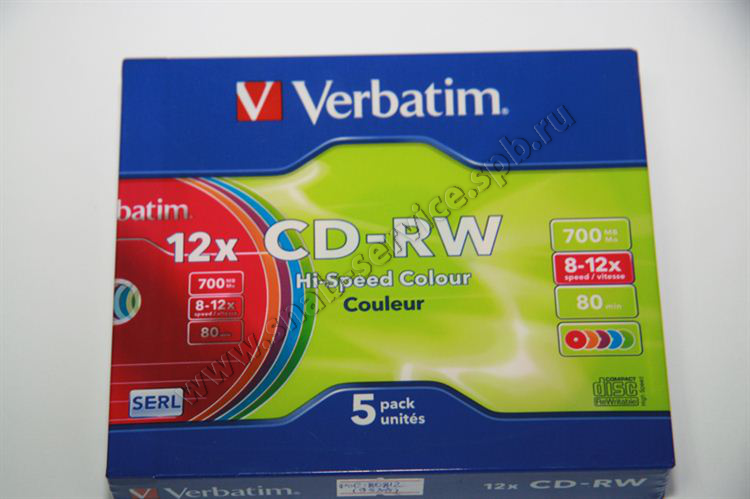  CD-RW Verbatim 80 8-12 Slim/5